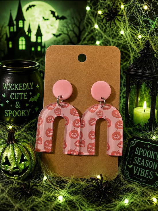 Jewelry - Pumpkin Light Pink Earrings